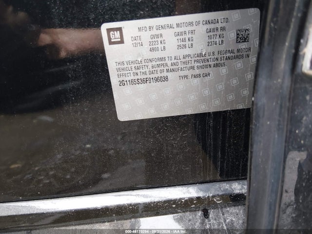 Продаж на аукціоні авто 2015 Chevrolet Impala 2lz, vin: 2G1165S36F9196038, номер лоту: 46170294