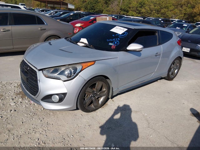 2014 Hyundai Veloster Turbo W/blue მანქანა იყიდება აუქციონზე, vin: KMHTC6AE6EU206873, აუქციონის ნომერი: 46170438