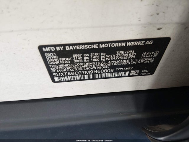 Продажа на аукционе авто 2021 Bmw X5 Phev Xdrive45e, vin: 5UXTA6C07M9H60809, номер лота: 46170715