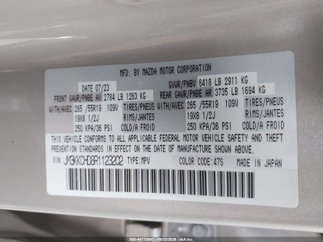 Mazda Cx-90 3.3 Turbo Preferred Plus 2024 JM3KKCHD8R1123202 Image 9