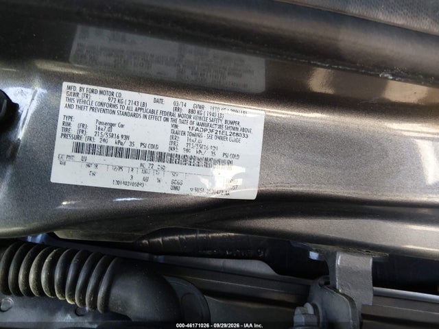 46171026 :رقم المزاد ، 1FADP3F21EL288033 vin ، 2014 Ford Focus Se مزاد بيع