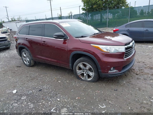 2014 Toyota Highlander Limited V6 მანქანა იყიდება აუქციონზე, vin: 5TDYKRFH8ES019723, აუქციონის ნომერი: 46171061
