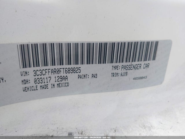 Aukcja sprzedaży 2015 Fiat 500 Pop, vin: 3C3CFFAR0FT689825, numer aukcji: 46171291