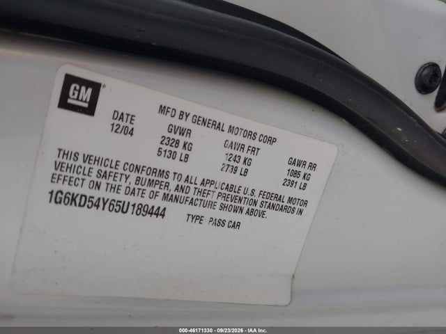 Продажа на аукционе авто 2005 Cadillac Deville Livery, vin: 1G6KD54Y65U189444, номер лота: 46171330