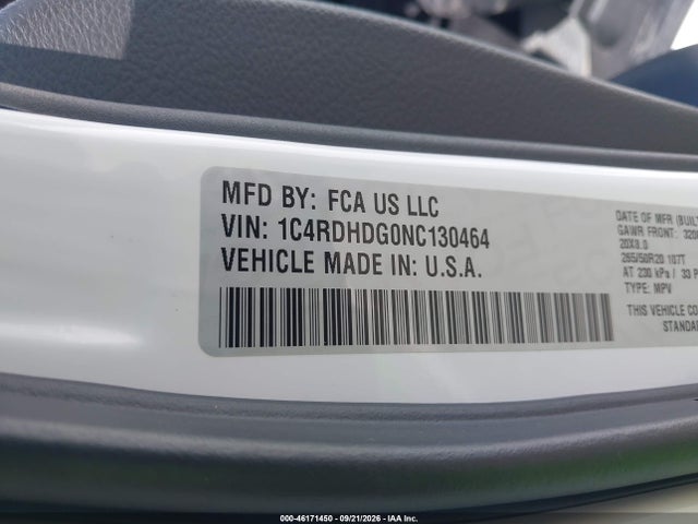 Auction sale of the 2022 Dodge Durango Gt Rwd, vin: 1C4RDHDG0NC130464, lot number: 46171450