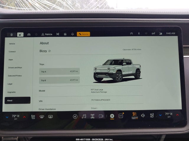 Продаж на аукціоні авто 2023 Rivian R1t Adventure/adventure Dual Motor Large Pack/adventure Dual Motor Max Pack, vin: 7FCTGBAA2PN026859, номер лоту: 46171559