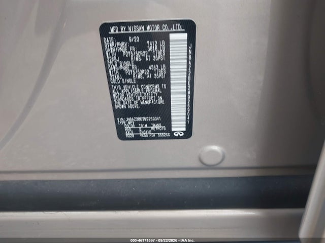 Продажа на аукционе авто 2021 Infiniti Qx80 Sensory Awd, vin: JN8AZ2BE2M9269041, номер лота: 46171597