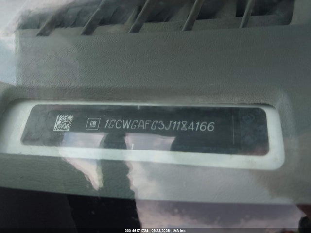 Продажа на аукционе авто 2018 Chevrolet Express 2500 Work Van, vin: 1GCWGAFG3J1184166, номер лота: 46171724