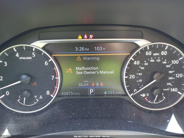 2025 Nissan Altima Sv Fwd მანქანა იყიდება აუქციონზე, vin: 1N4BL4DVXSN341608, აუქციონის ნომერი: 46171793
