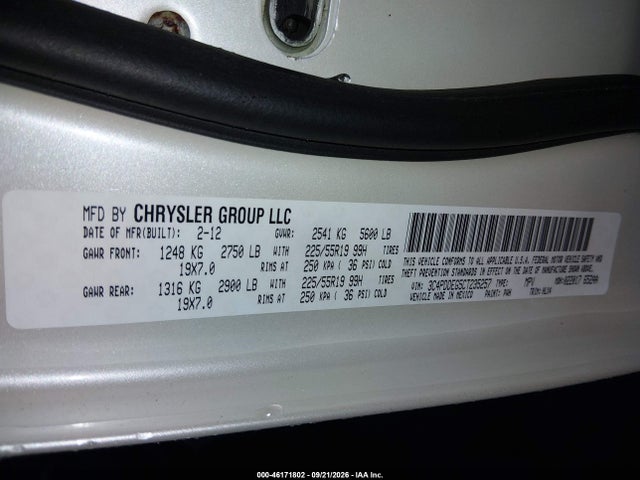Aukcja sprzedaży 2012 Dodge Journey R/t, vin: 3C4PDDEG5CT235257, numer aukcji: 46171802
