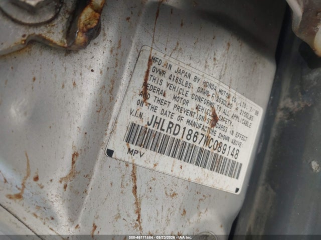 Продаж на аукціоні авто 1998 Honda Cr-v Ex, vin: JHLRD1867WC089148, номер лоту: 46171884
