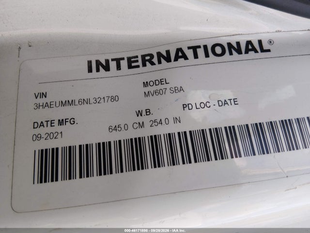 International Mv 2022 3HAEUMML6NL321780 Image 8