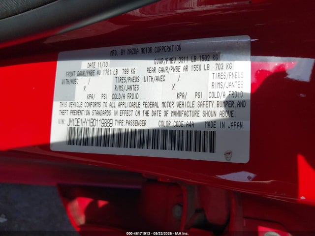Продажа на аукционе авто 2011 Mazda Mazda2 Sport, vin: JM1DE1HY1B0119889, номер лота: 46171913