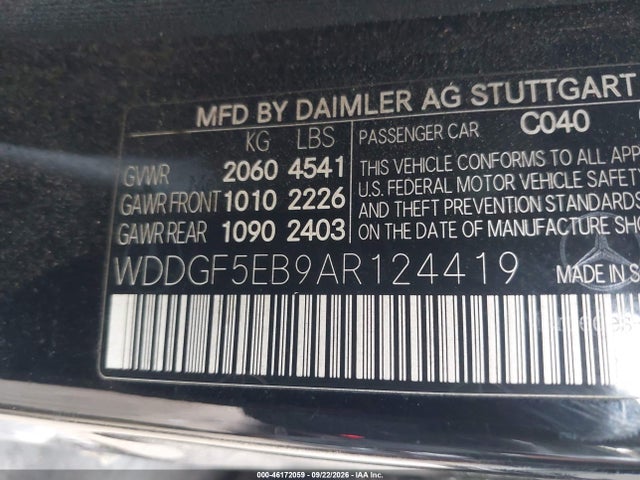 Aukcja sprzedaży 2010 Mercedes-benz C 300 Sport, vin: WDDGF5EB9AR124419, numer aukcji: 46172059