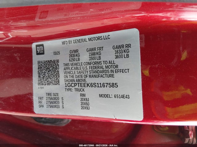 Chevrolet Colorado 4wd Trail Boss 2025 1GCPTEEK6S1167585 Image 9