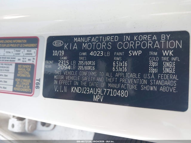 Aukcja sprzedaży 2020 Kia Soul Lx, vin: KNDJ23AU9L7710480, numer aukcji: 46172124