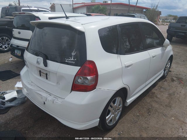 2007 Honda Fit Sport მანქანა იყიდება აუქციონზე, vin: JHMGD38687S024086, აუქციონის ნომერი: 46172220