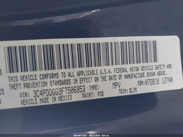 3C4PDDGG9FT506953 Dodge Journey Crossroad
