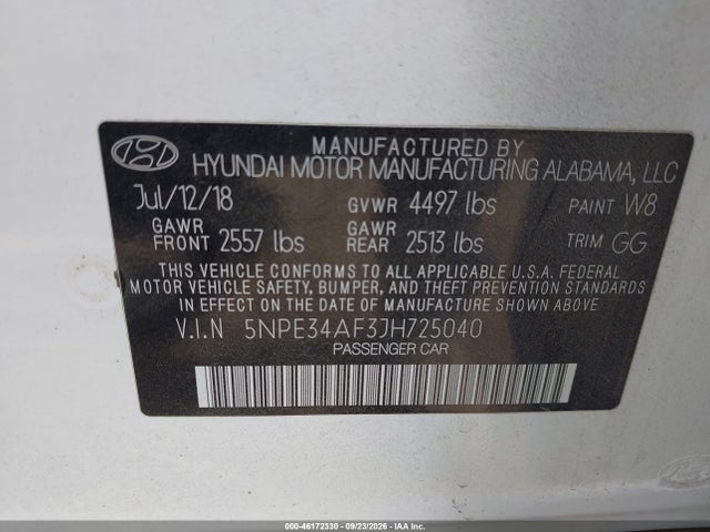 Hyundai Sonata Sel+ 2018 5NPE34AF3JH725040 Image 9
