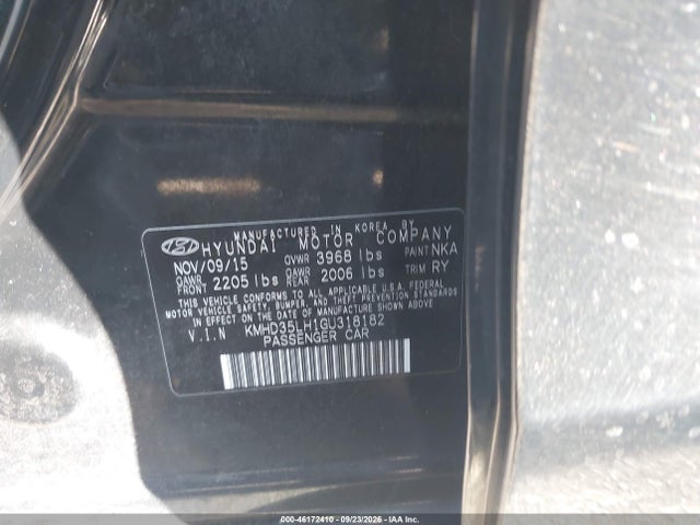 KMHD35LH1GU318182 Hyundai ELANTRA GT