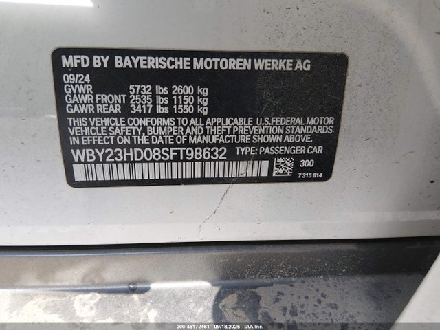 BMW I4 Gran Coupe Edrive40 2025 WBY23HD08SFT98632 Image 20