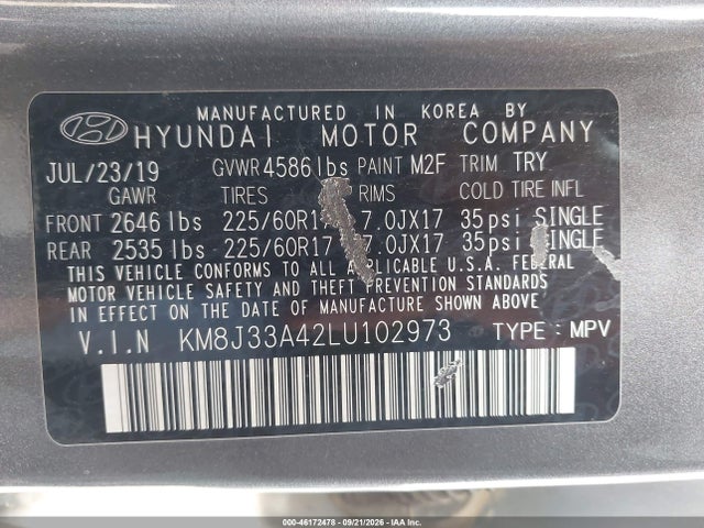 Hyundai Tucson Value 2020 KM8J33A42LU102973 Image 9