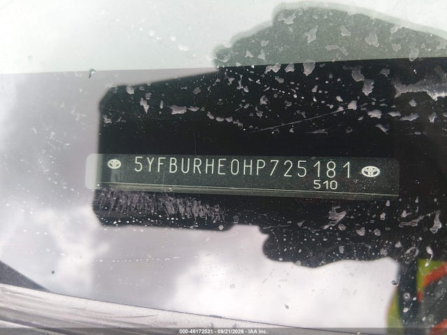 5YFBURHE0HP725181 Toyota COROLLA SE