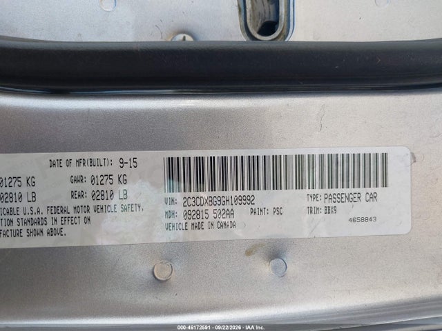 Dodge Charger Se 2016 2C3CDXBG9GH109992 Image 9