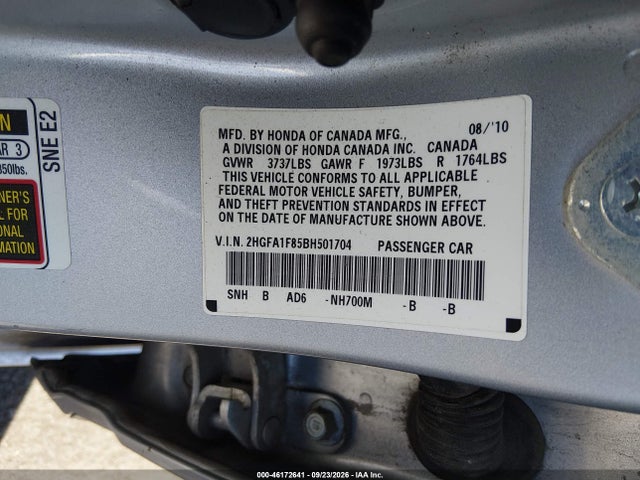 Продажа на аукционе авто 2011 Honda Civic Ex, vin: 2HGFA1F85BH501704, номер лота: 46172641