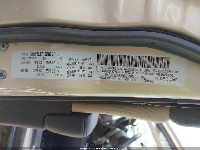 2015 Jeep Cherokee Latitude მანქანა იყიდება აუქციონზე, vin: 1C4PJMCS3FW502488, აუქციონის ნომერი: 46172679