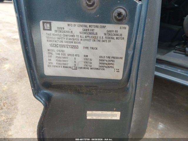 46172709 :رقم المزاد ، 1GCEC19V97Z132553 vin ، 2007 Chevrolet Silverado 1500 Classic Work Truck مزاد بيع