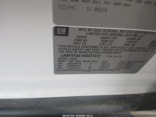 Aukcja sprzedaży 2017 Buick Envision Premium Ii, vin: LRBFXFSX1HD077272, numer aukcji: 46172789