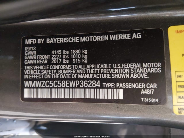 Aukcja sprzedaży 2014 Mini Countryman Cooper S, vin: WMWZC5C58EWP36284, numer aukcji: 46172864