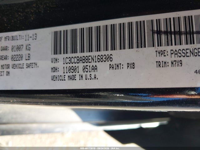 Aukcja sprzedaży 2014 Chrysler 200 Lx, vin: 1C3CCBAB8EN168306, numer aukcji: 46173019