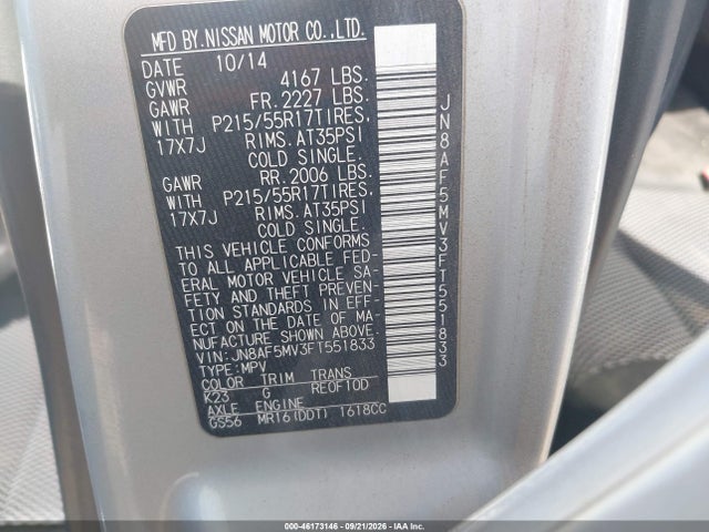 Nissan JUKE S 2015 JN8AF5MV3FT551833 Image 9
