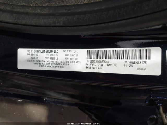 Auction sale of the 2011 Dodge Avenger Mainstreet, vin: 1B3BD1FB5BN528264, lot number: 46173328