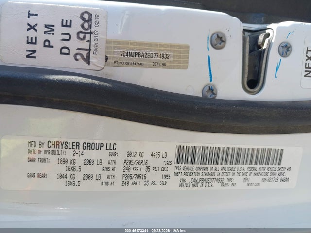 Jeep Patriot Sport 2014 1C4NJPBA2ED774932 Image 9