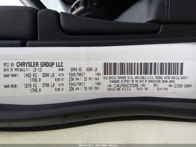 Продаж на аукціоні авто 2014 Jeep Grand Cherokee Laredo, vin: 1C4RJFAGXEC372096, номер лоту: 46173373