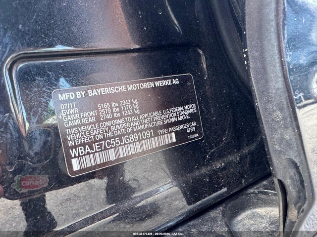 Продаж на аукціоні авто 2018 Bmw 540i Xdrive, vin: WBAJE7C55JG891091, номер лоту: 46173428