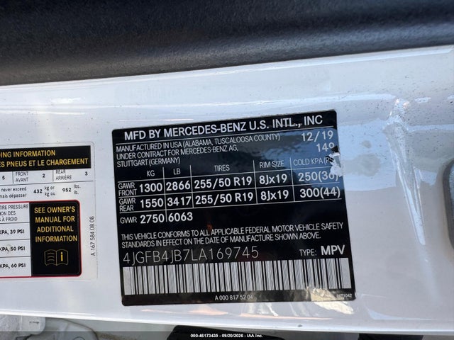Продажа на аукционе авто 2020 Mercedes-benz Gle 350, vin: 4JGFB4JB7LA169745, номер лота: 46173435