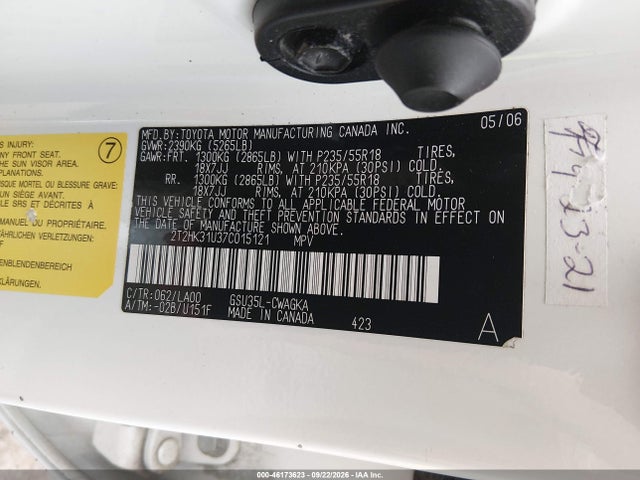 Продажа на аукционе авто 2007 Lexus Rx 350, vin: 2T2HK31U37C015121, номер лота: 46173623