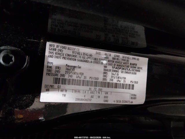 Ford FOCUS SE 2018 1FADP3K23JL323980 Image 9