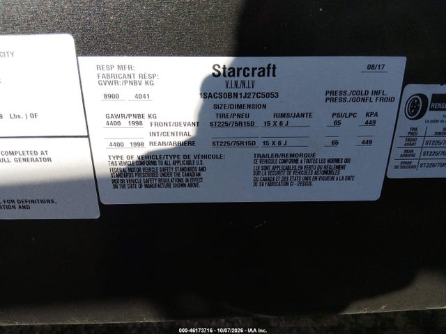 Starcraft Other 2018 1SACS0BN1J27C5053 Image 9