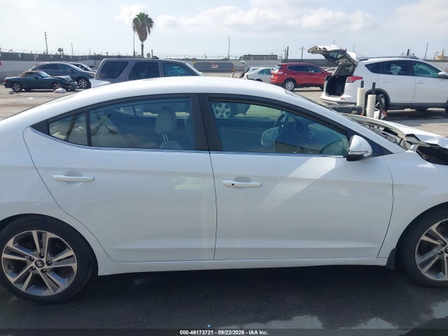 2018 Hyundai Elantra Limited მანქანა იყიდება აუქციონზე, vin: 5NPD84LF4JH268491, აუქციონის ნომერი: 46173721