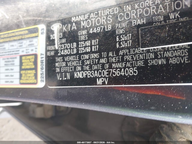 KIA Sportage Lx 2014 KNDPB3AC0E7564085 Image 9