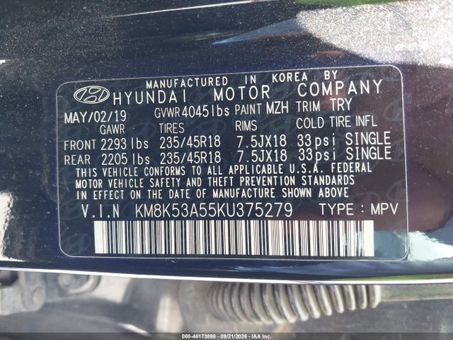 Hyundai Kona Ultimate 2019 KM8K53A55KU375279 Image 9