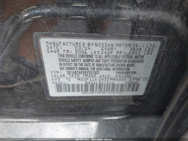 Nissan SENTRA SR 2014 3N1AB7AP2EY231307 Image 9