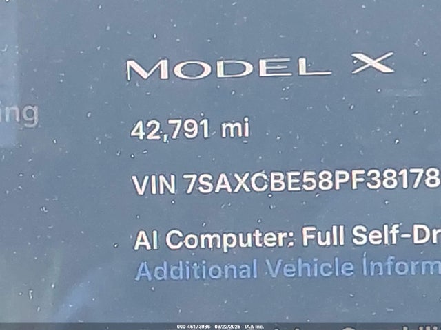 Tesla Model X Dual Motor All-wheel Drive/standard Range 2023 7SAXCBE58PF381780 Image 13