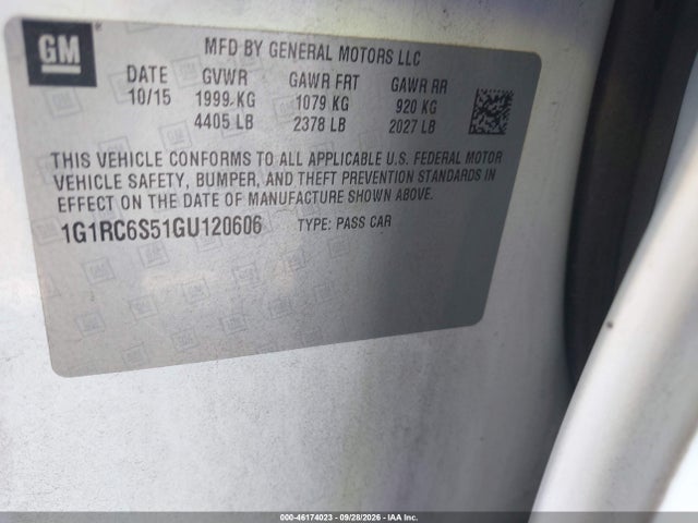 Chevrolet VOLT LT 2016 1G1RC6S51GU120606 Image 9