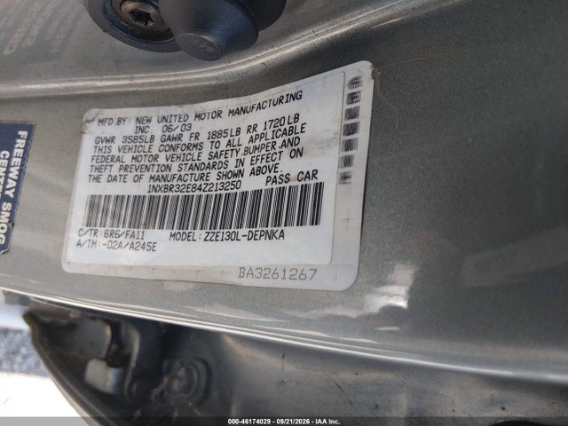 Aukcja sprzedaży 2004 Toyota Corolla Le, vin: 1NXBR32E84Z213250, numer aukcji: 46174029